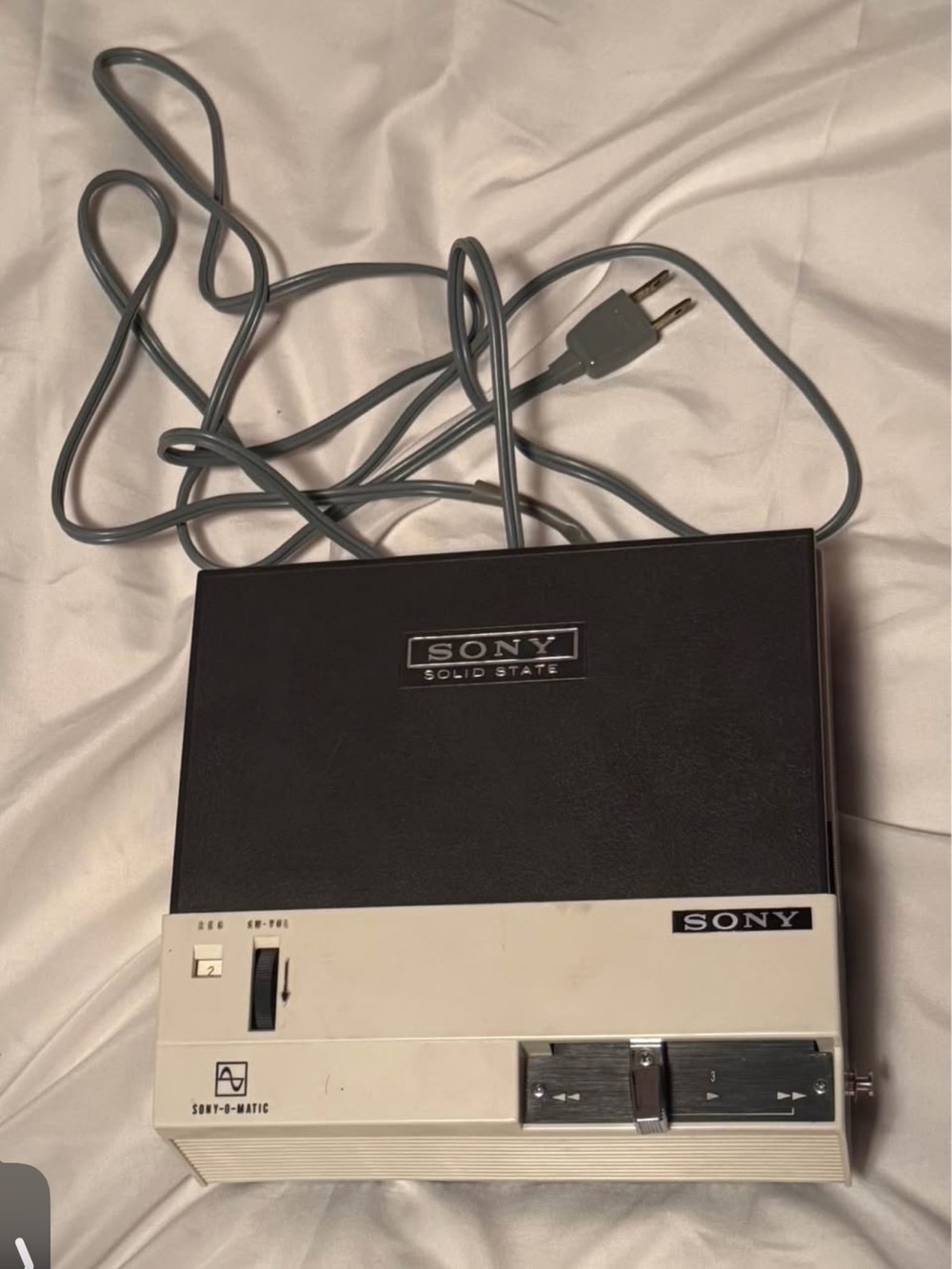 Sony Solid State Portable Cassette Player - Black & Cream